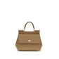 Dolce & Gabbana Beige Calf Leather Bos Taurus Shoulder Bag