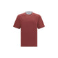 Brunello Cucinelli Bordeaux Cotton T-Shirt