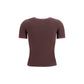 Courrèges Brown Cotton T-Shirt