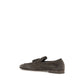 Brunello Cucinelli Beige Calf Leather Bos Taurus Slip-On Loafers