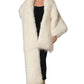 Dolce & Gabbana White Faux Fur Long Sleeves Coat Jacket