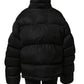 Dolce & Gabbana Black DGVIB3 Embroidered Padded Puffer Jacket