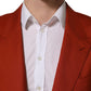 Dolce & Gabbana Red Cashmere Single Breasted Blazer Jacket