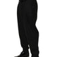 Dolce & Gabbana Black Pinstripe Wool Men Dress Trouser Pants