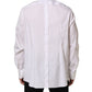 Dolce & Gabbana White Cotton Long Sleeves Men Dress Shirt