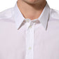 Dolce & Gabbana White Cotton Long Sleeves Men Dress Shirt