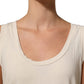 Aniye By Beige Viscose Sleeveless Round Neck Women Tank Top