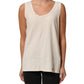 Aniye By Beige Viscose Sleeveless Round Neck Women Tank Top