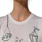 Dolce & Gabbana White Silk Knit Garden Fountain Print Tank Top