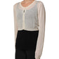 Ermanno Scervino White Knit Cropped Wool Cardigan Sweater