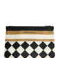 Dolce & Gabbana Multicolor Checkered Logo Print Nylon Clutch Borse Bag