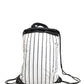 Dolce & Gabbana Black White Striped Polyester Drawstring Backpack Men Bag