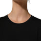 Dolce & Gabbana Black Wool Crew Neck Short Sleeves Men T-shirt