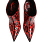 Dolce & Gabbana Red Leopard Cardinale Ankle Boots Shoes