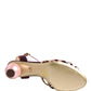 Dolce & Gabbana Purple Gold Keira Pearl Heels Sandals Shoes