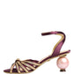 Dolce & Gabbana Purple Gold Keira Pearl Heels Sandals Shoes