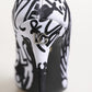 Dolce & Gabbana White Graffiti Stretch Ankle Boots Shoes
