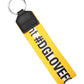 Dolce & Gabbana Yellow Logo Polyester Silver Brass Holder Keychain Keyring