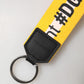 Dolce & Gabbana Yellow Logo Polyester Silver Brass Holder Keychain Keyring