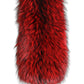 Dolce & Gabbana Red Fox Fur Neck Wrap Warmer Winter Scarf