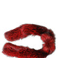 Dolce & Gabbana Red Fox Fur Neck Wrap Warmer Winter Scarf
