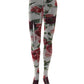Dolce & Gabbana White Nylon Floral Print Tights Stockings Socks