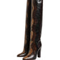 Dolce & Gabbana Brown Exotic Leather Knee High Boots Shoes