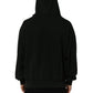 Dolce & Gabbana Black Cotton Hooded Men Sweatshirt Sweater