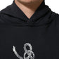 Dolce & Gabbana Black Anchor Print Hooded Sweatshirt Sweater