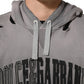 Dolce & Gabbana Gray Graphic Hooded Sweatshirt Men Sweater