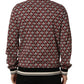 Dolce & Gabbana Red Logo Cotton Jacquard Sweatshirt Sweater