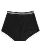 Dolce & Gabbana Black White Logo Waistband Coulotte Panty Underwear