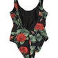 Dolce & Gabbana Black Floral Print One Piece Swimsuit Swimwear