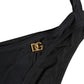 Dolce & Gabbana Black Cutout Logo One Piece Swimsuit Swimwear