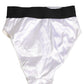 Dolce & Gabbana White Satin High-Waist Brief Logo Women Underwear