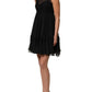 Dolce & Gabbana Black Lace Trim Sleeveless A-line Mini Dress