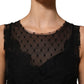 Dolce & Gabbana Black Lace Trim Sleeveless A-line Mini Dress