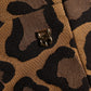 Dolce & Gabbana Brown LeopardPrint Flared A-line Mini Dress