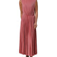 Dolce & Gabbana Coral Pink Pleated Sleeveless Max Dress