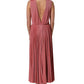 Dolce & Gabbana Coral Pink Pleated Sleeveless Max Dress