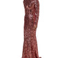 Dolce & Gabbana Pink Long Sequined Corset Detailing Gown Dress
