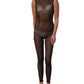 Dolce & Gabbana Black Sheer Mesh Jumpsuit Turtleneck Dress