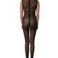 Dolce & Gabbana Black Sheer Mesh Jumpsuit Turtleneck Dress