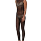 Dolce & Gabbana Black Sheer Mesh Jumpsuit Turtleneck Dress