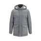 Brunello Cucinelli Gray Cashmere Full-Length Jacket
