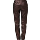 Dolce & Gabbana Metallic Brown High Waist Tapered Leg Pants