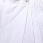 Dolce & Gabbana White Cotton High Waist Pleated Wide Leg Pants