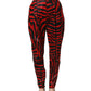 Dolce & Gabbana Red Black Zebra Print Cotton HighWaist Pants