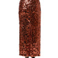 Dolce & Gabbana Bronze Sequin HighWaist PencilCut Midi Skirt