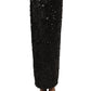 Dolce & Gabbana Black Sequin High Waist Pencil Midi Skirt
